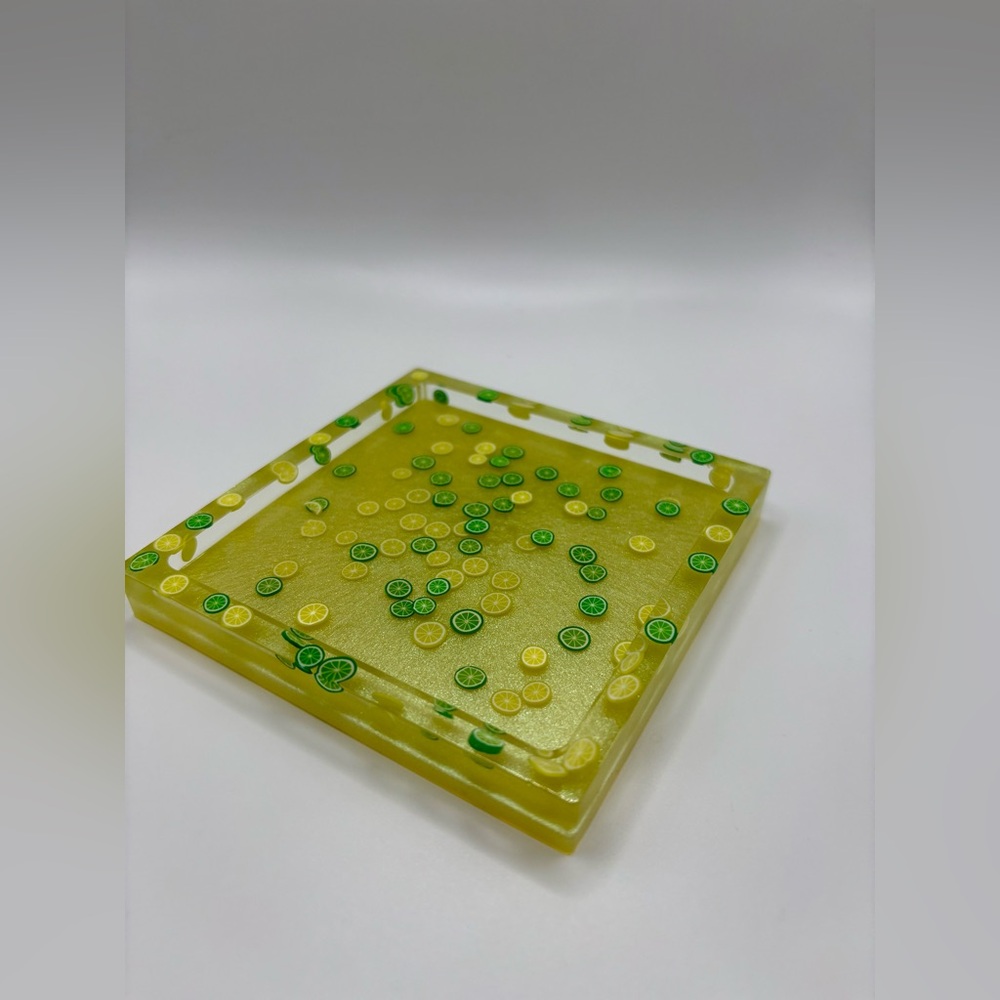 Lemon-Lime Decorative Tray/coaster